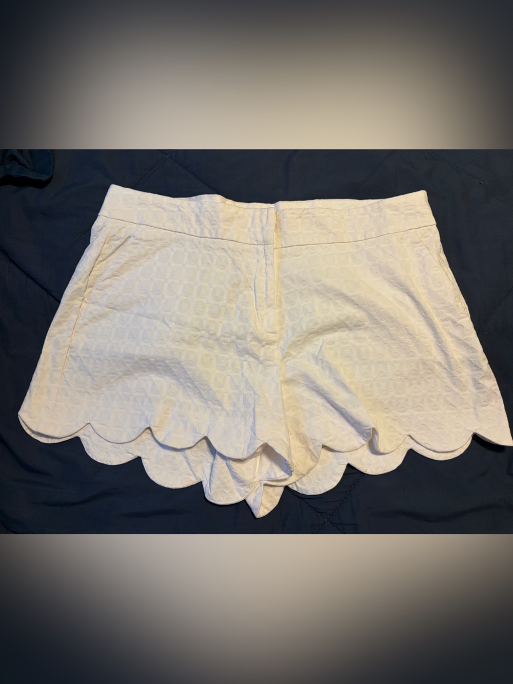 Crown and Ivy white Scalloped Eyelet Shorts